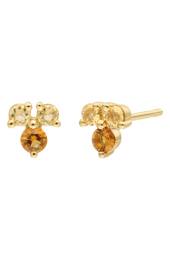 Bony Levy Blc Semiprecous Stone 14k Gold Stud Earrings In 14k Yellow Gold Citrine