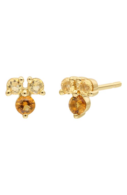 BLC Semiprecous Stone 14K Gold Stud Earrings in 14K Yellow Gold Citrine