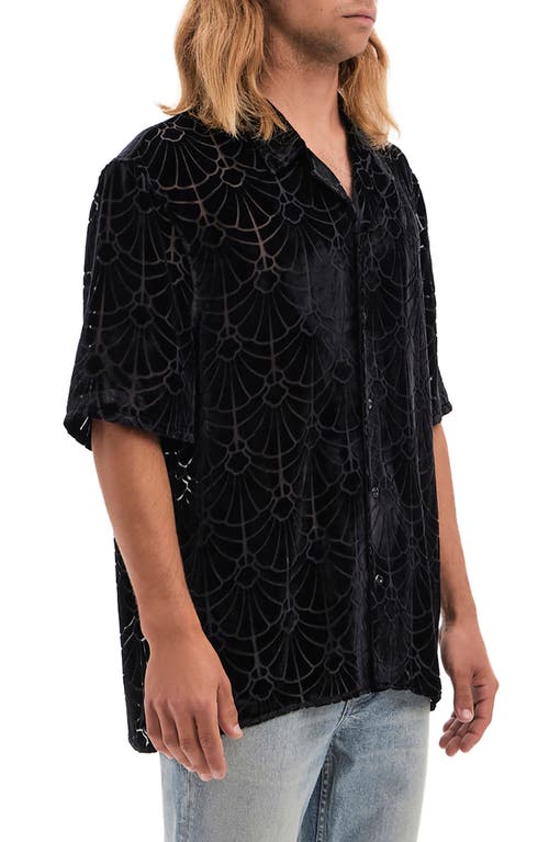 Shop Vayder Maqueda Burnout Shell Pattern Button-up Shirt In Shell Burnout