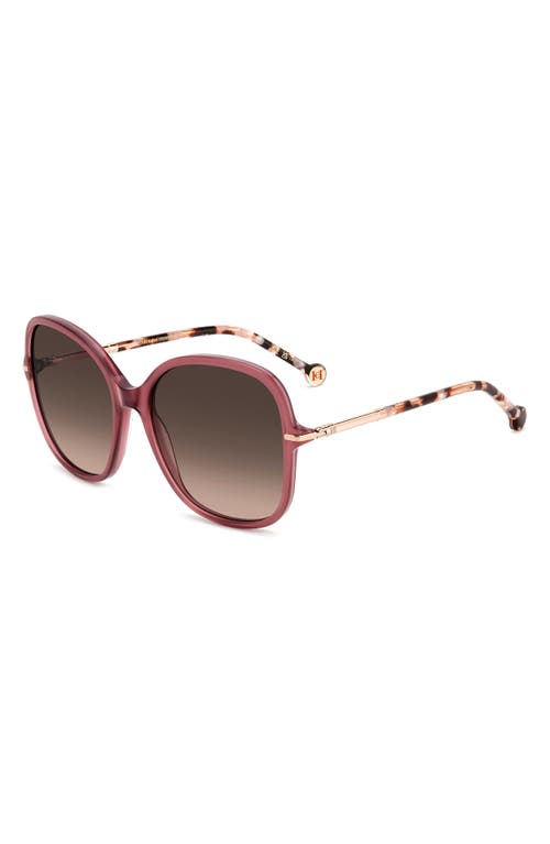 Carolina Herrera 58mm Gradient Square Sunglasses In Pink/brown Sf