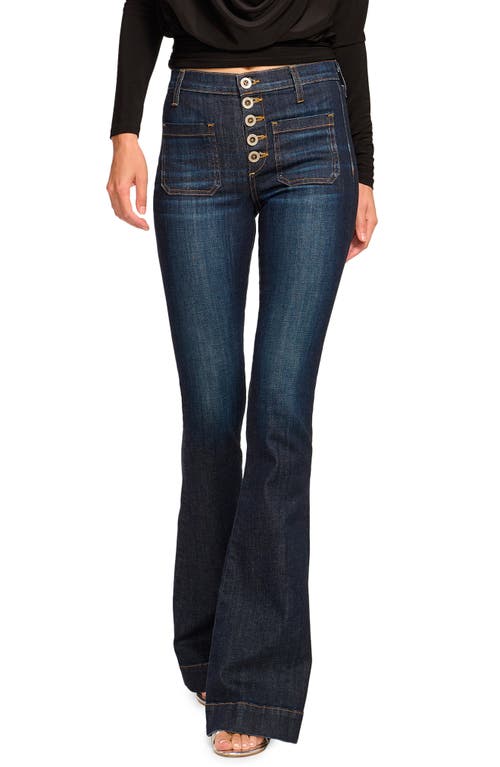 Ramy Brook Cindy High-rise Flare-leg Jeans In Dark Wash In Dark Rinse