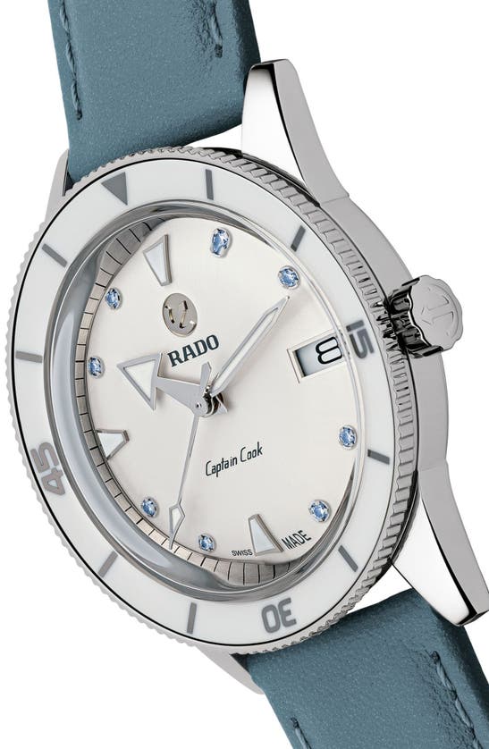 Shop Rado Captain Cook Interchangeable Strap Watch, 37mm In Blue