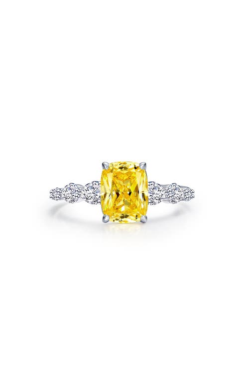 Lafonn Cushion & Pear Simulated Diamond Ring In Yellow