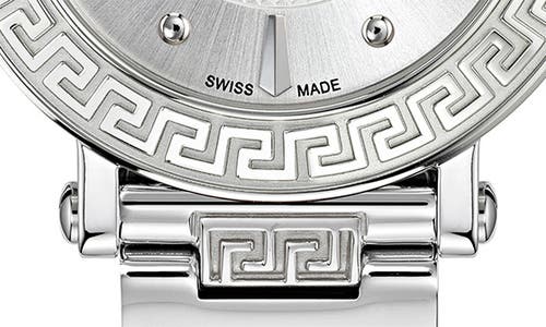 Shop Versace Greca Sphere Bracelet Watch, 35mm In Stainless Steel