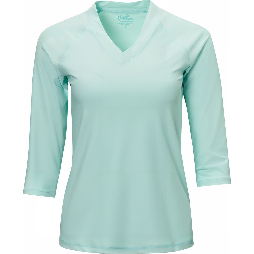 Uv Skinz V-neck Sun & Swim Shirt In Beach Glass