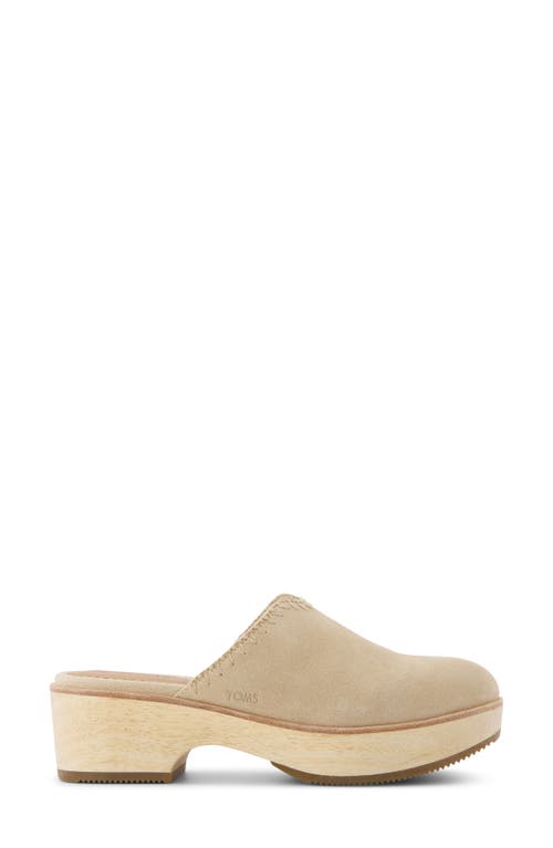 Shop Toms Addison Suede Clog In Natural