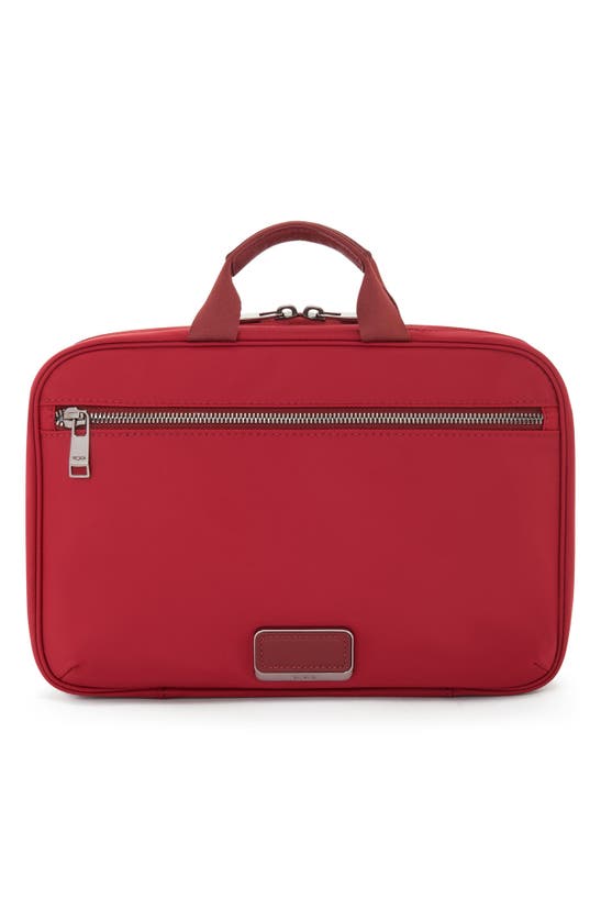 Tumi Madeline Nylon Cosmetics Bag In Desert Red