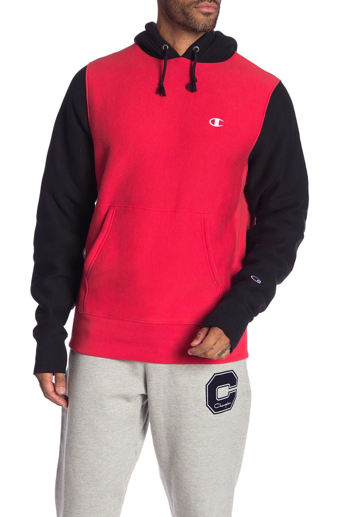 champion colorblock pullover hoodie