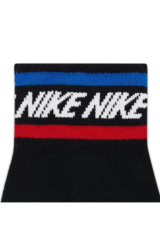 Shop Nike 3-pack Everyday Essential Crew Socks In Black/ White/ Game Royal