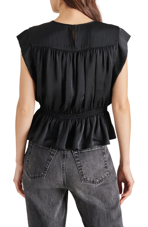 Shop Steve Madden Corinne Peplum Top In Black