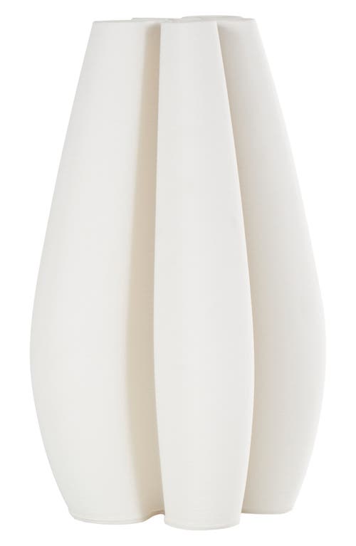 VIVIAN LUNE HOME VIVIAN LUNE HOME WHITE CERAMIC VASE