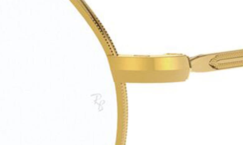 Ray Ban Unisex Jack 49mm Hexagonal Optical Glasses In Shiny Gold