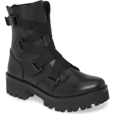 Steve Madden Baine Combat Boot- Black