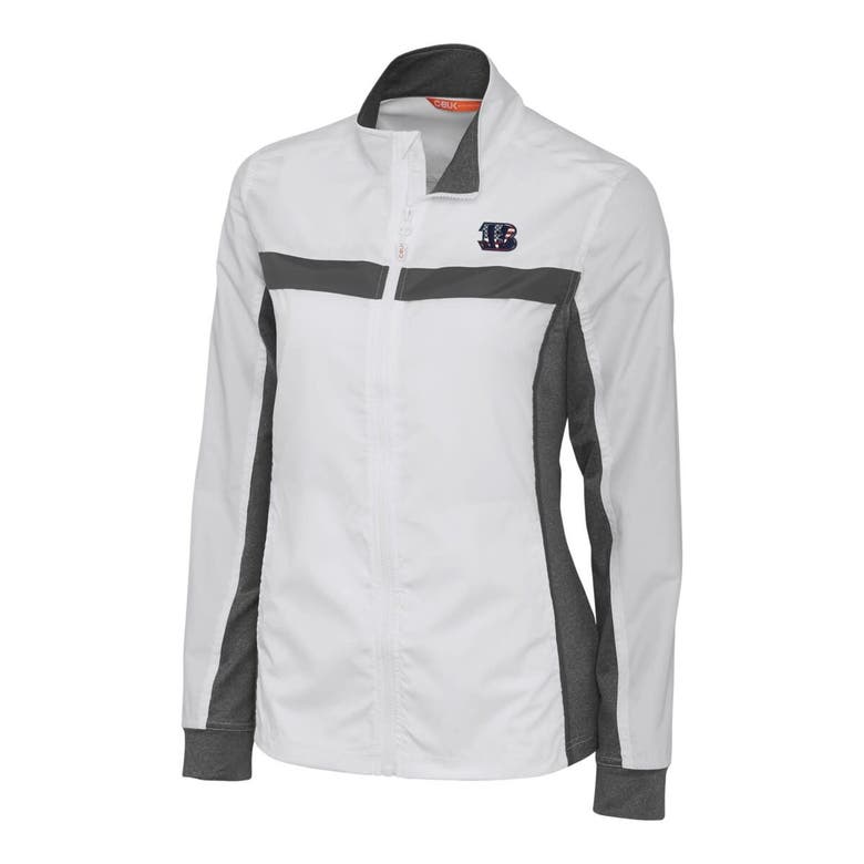 Shop Cutter & Buck White Cincinnati Bengals Americana Swish Full-zip Jacket