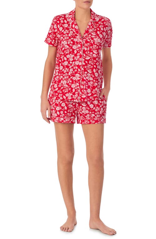 Shop Kate Spade New York Print Short Pajamas In Red Print