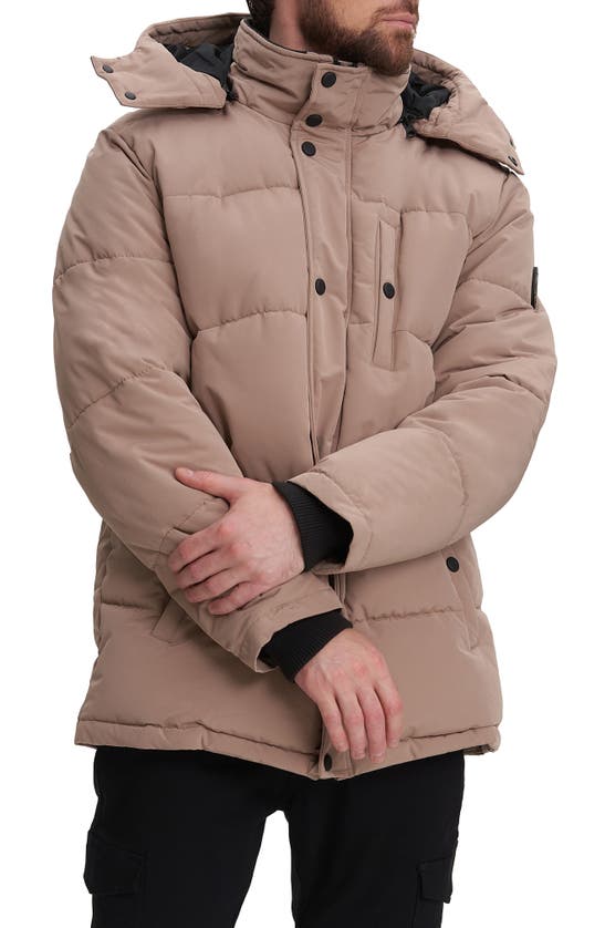 Noize Jay Puffer Jacket In Sand