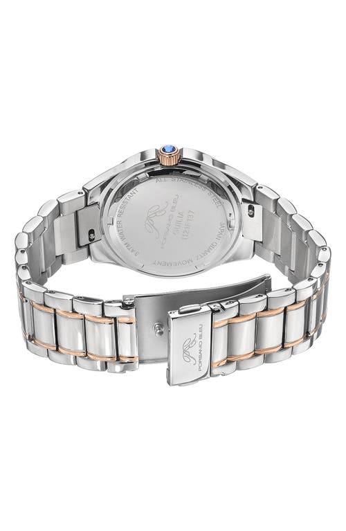 Shop Porsamo Bleu Guilia Interchangeable Bracelet Watch, 37mm In Rose/silver/white