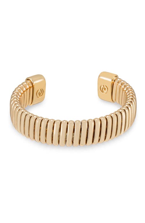 Shop Ettika Your Essential Flex Cuff Bracelet In Gold