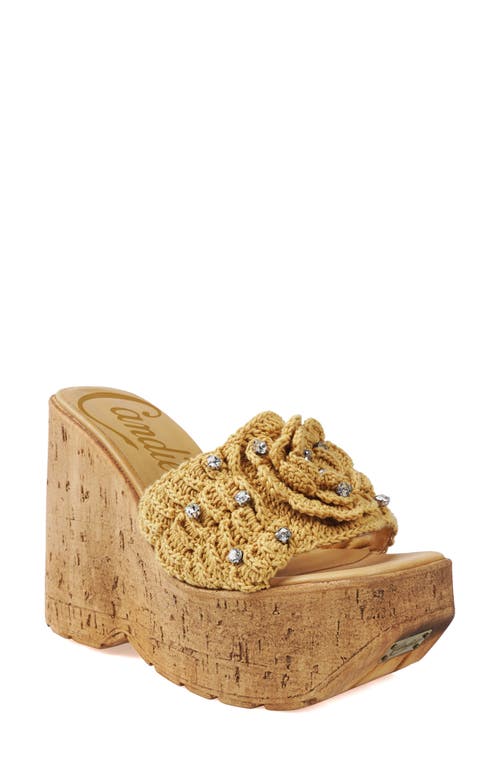 Shop Candies Candie's Mulani Platform Wedge Sandal In Natural