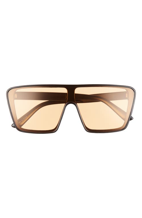 BP. Flattop Shield Sunglasses in Black- Amber
