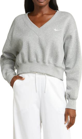 Nike Sportswear Phoenix Fleece V-Neck Crop Sweatshirt
