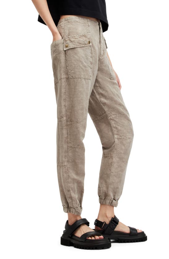 Shop Allsaints Val Cargo Pants In Taupe Brown