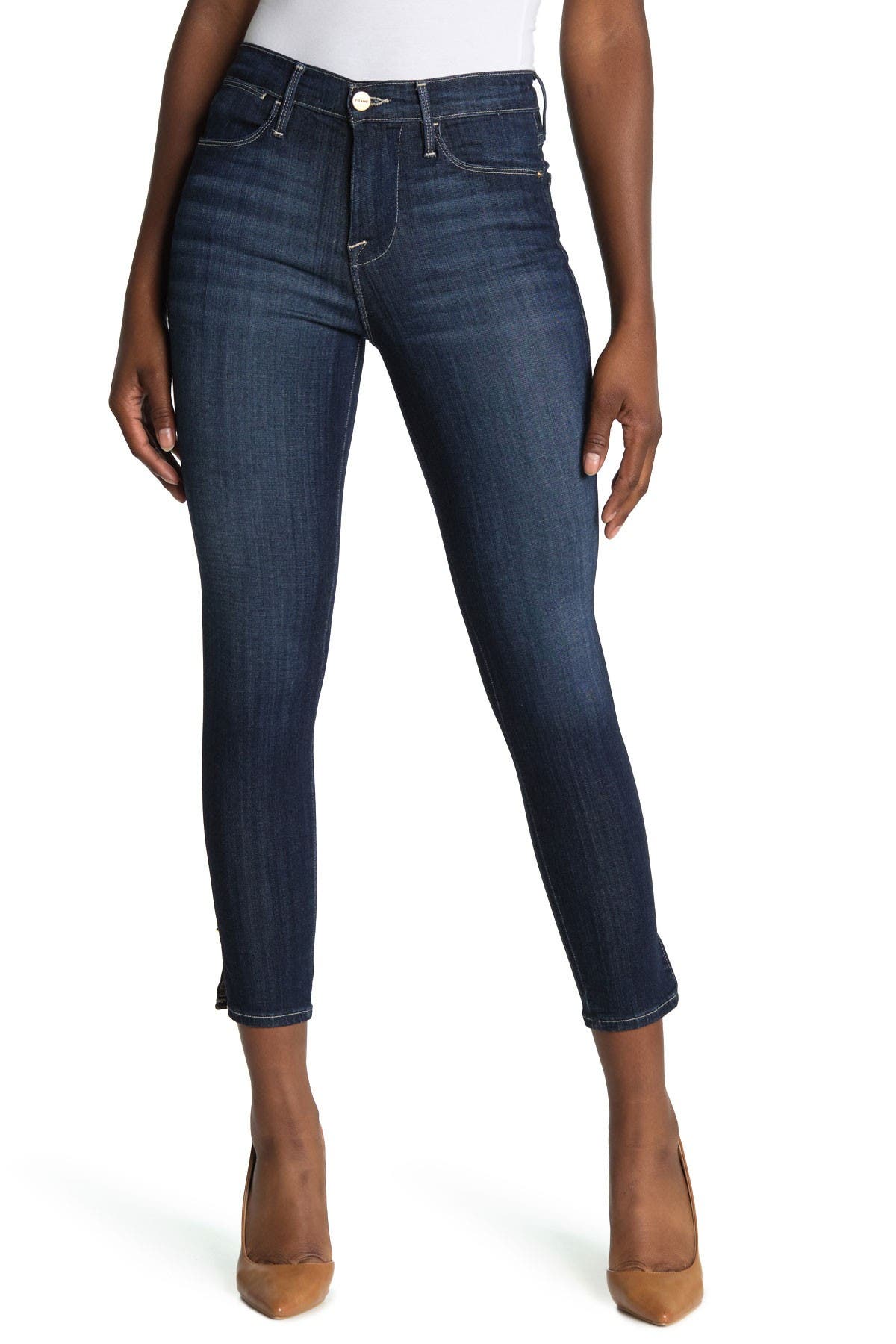 frame le high skinny crop jeans