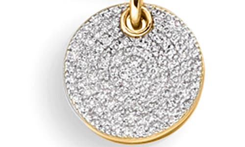 Shop Monica Vinader Ava Diamond Disc Pendant Necklace In 18k Gold Vermeil/diamond