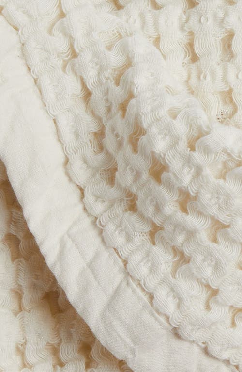 Parachute Waffle Cotton Throw Blanket In Cream