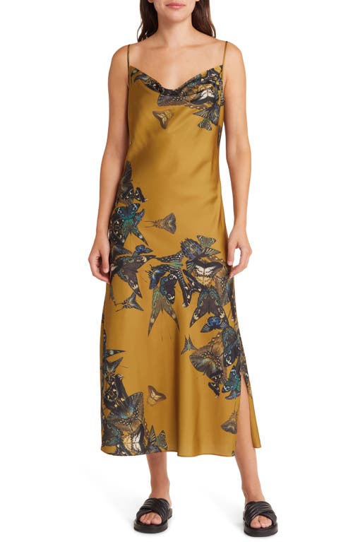 AllSaints Hadley Diana Slipdress in Gold | Smart Closet