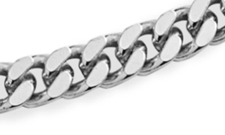 Shop Argento Vivo Sterling Silver Flat Cuban Chain Necklace In Silver