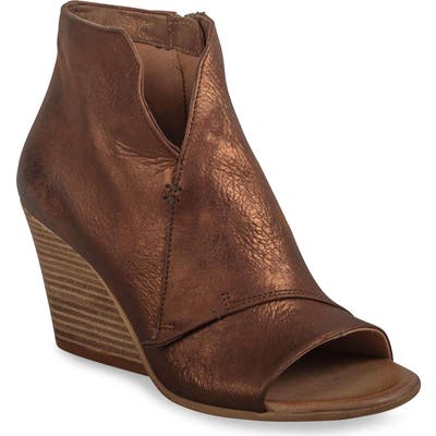 Miz Mooz Kimball Open Toe Bootie, Brown