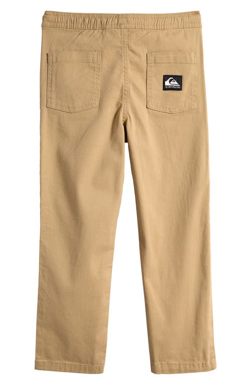 Shop Quiksilver Kids' Dna Drawstring Beach Pants In Khaki