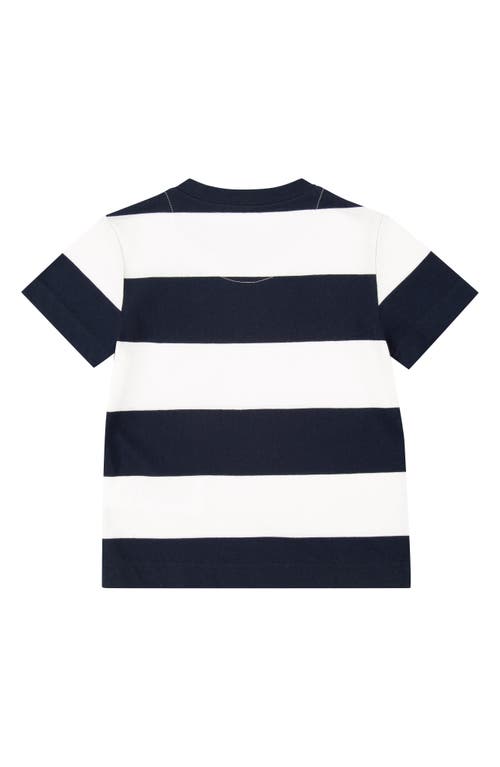 Shop Nike Kids' Stripe Crewneck T-shirt In Midnight Navy