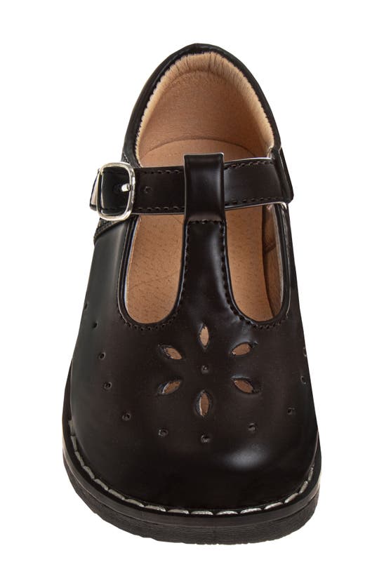Josmo Infant Slip-resistant Flat T-strap Shoes In Black