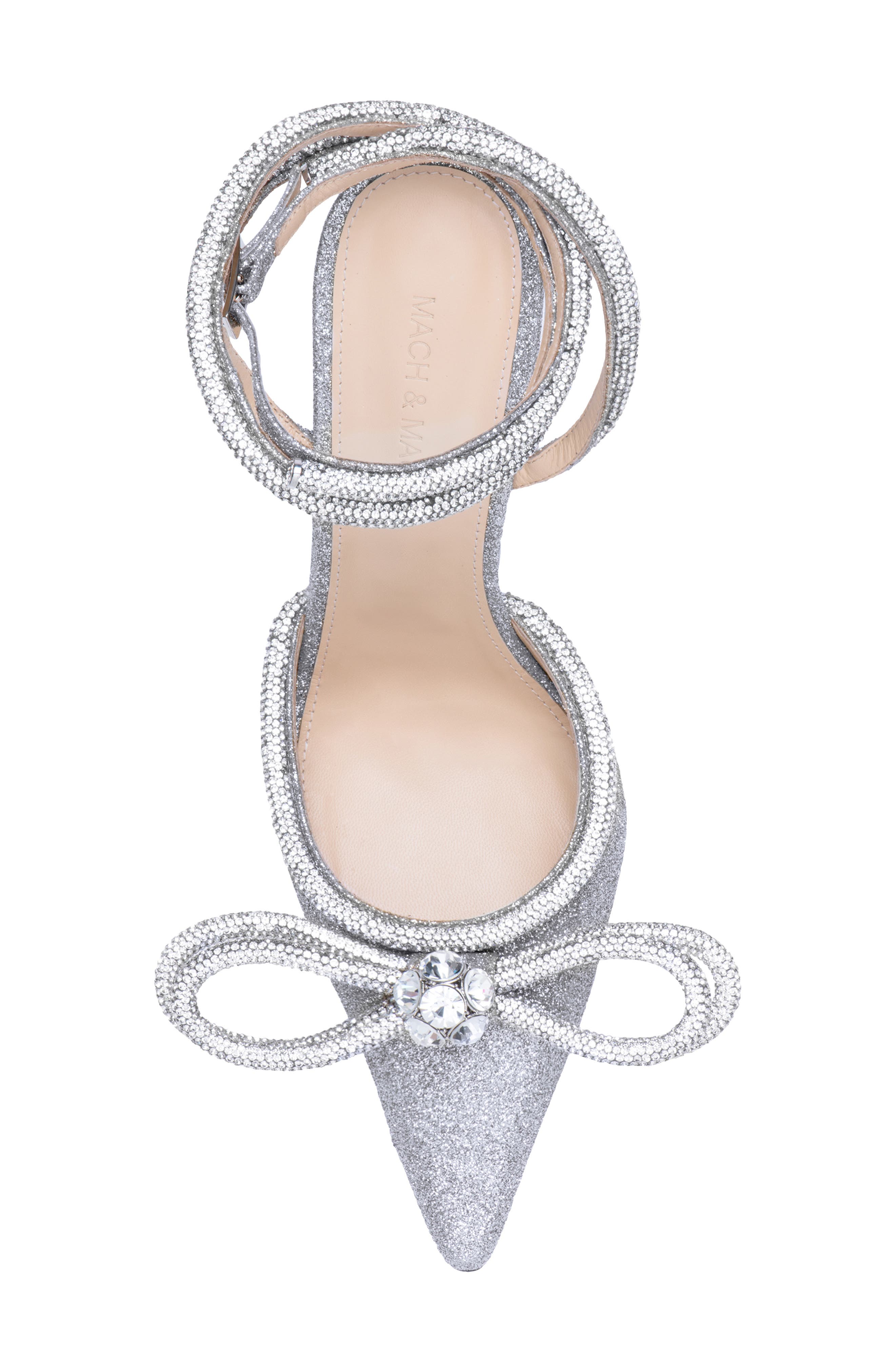 マチ＆マチ レディース パンプス シューズ Double Bow 95MM Silk  Crystal Pumps