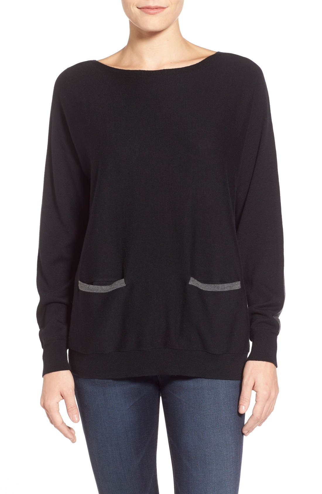 Vince Camuto Colorblock Boatneck Sweater (Regular & Petite) | Nordstrom