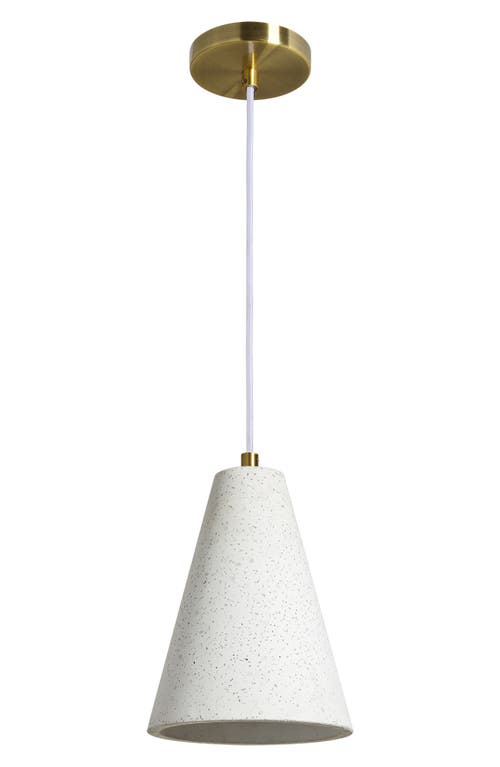 Renwil Paula Ceiling Light Fixture In Off White/speckles/ant Brass