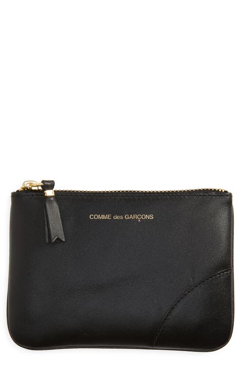 Small Classic Leather Zip-Up Pouch