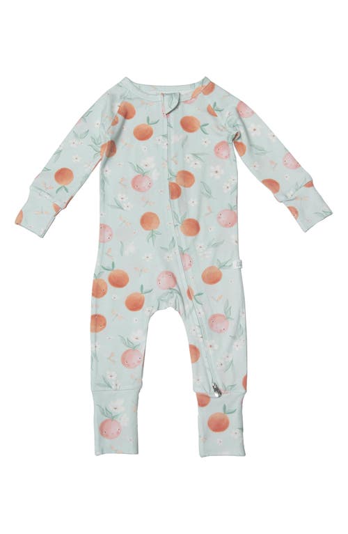 Loulou Lollipop Peaches Print Fitted One-Piece Pajamas at Nordstrom