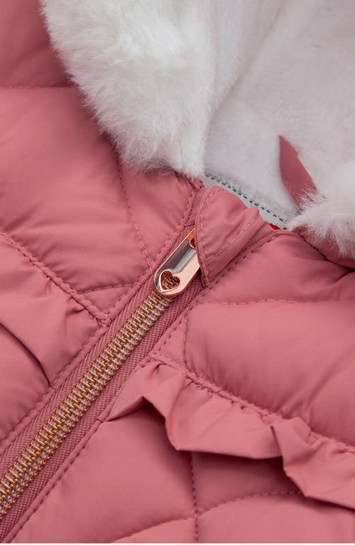 Rokka&rolla Baby Soft Lining Hooded Puffer Jacket In Pink Coral