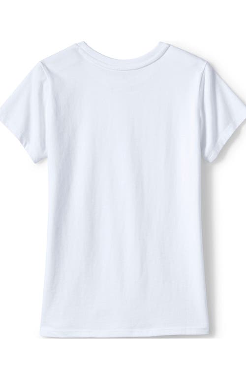 Lands' End School Uniform Girls Short Sleeve Essential T-shirt In White