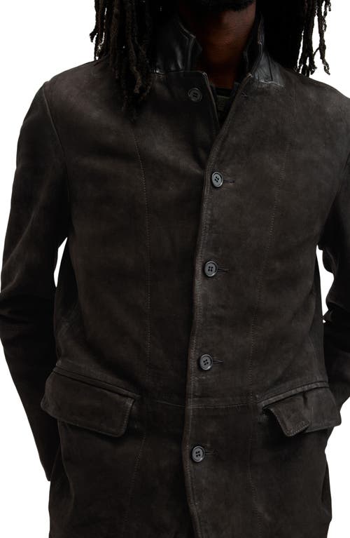 Shop Allsaints Survey Layered Leather Jacket In Black