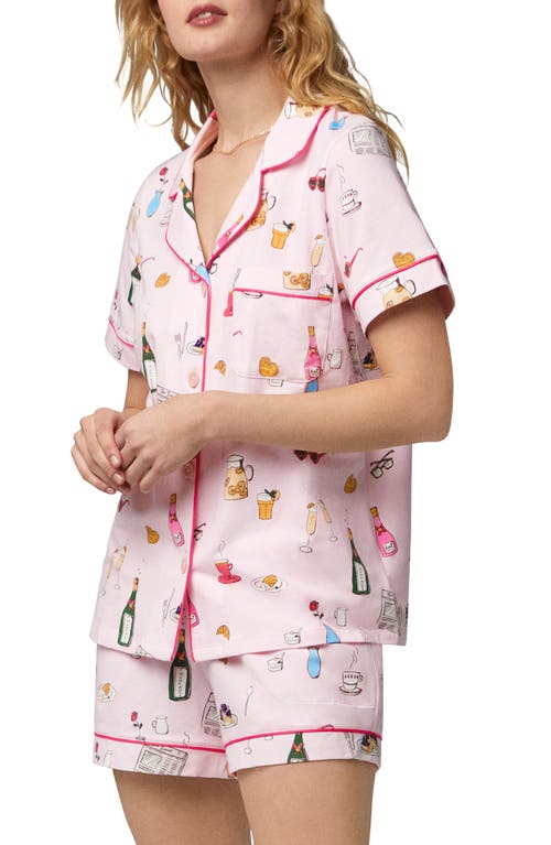 Bedhead Pajamas Let's Do Brunch Shorty Pj Set Let's Do Brunch In Lets Do Brunch