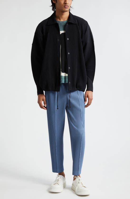 Shop Issey Miyake Homme Plissé  Compleat Pleated Trousers In Blue Gray