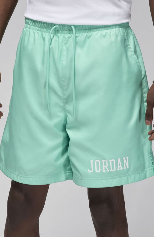 Shop Jordan Essentials Poolside Shorts In Emerald Rise/white