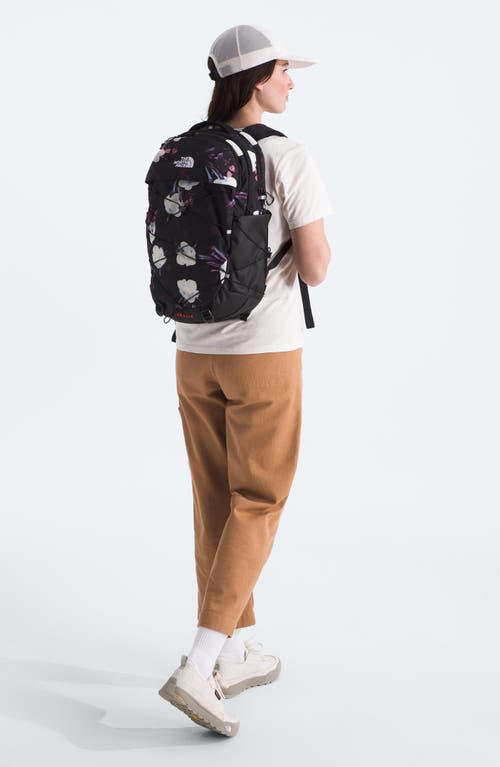 The North Face Borealis Water Repellent Backpack In Tnf Black Winter Flowers Print