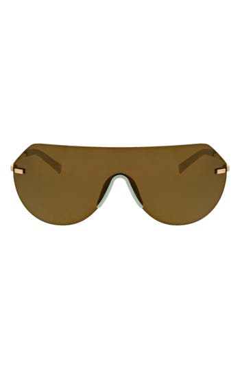 Hurley Angled Iconic Shield Sunglasses In Brown