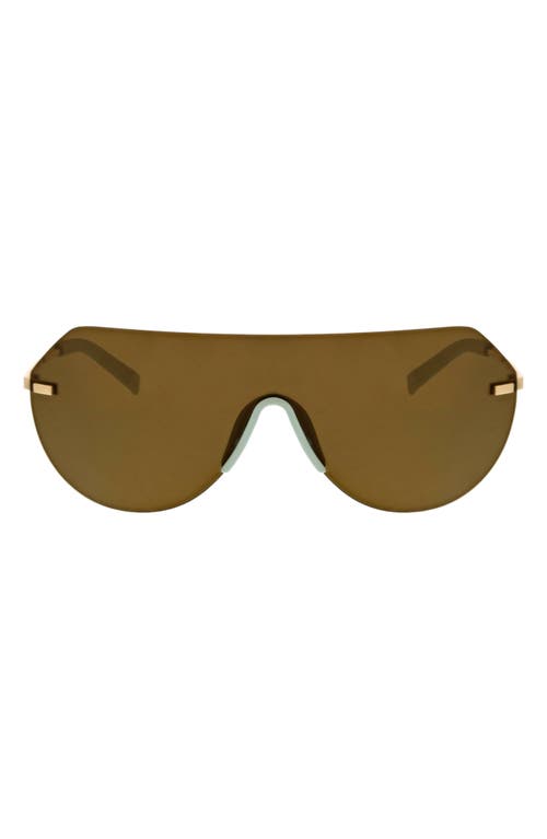 Shop Hurley Angled Iconic Shield Sunglasses In Blue/gold
