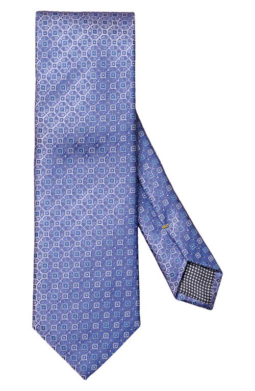 Shop Eton Geometric Medallion Silk Tie In Medium Purple